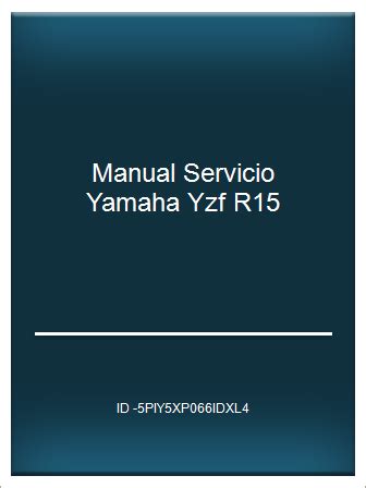 Manual Servicio Yamaha Yzf R15