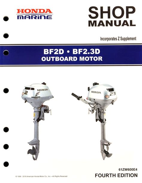 Manual Taller Honda Marine Outboard Bf2 Workshop Service