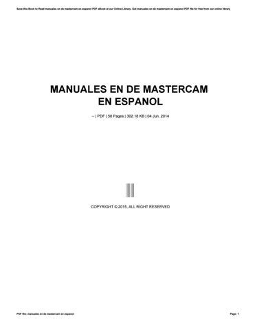 Manuales En De Mastercam En Espanol