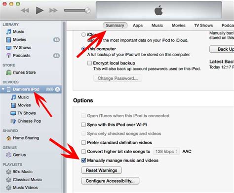 Manually Manage Music Itunes Without Deleting