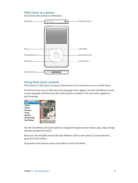 Manuals Info Apple Ipod Classic 160gb User Guide