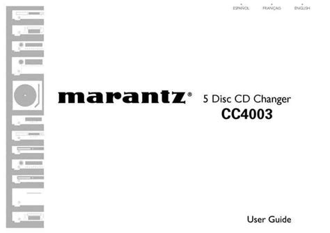 Marantz Cc4003 5 Disc Cd Changer Service Manual