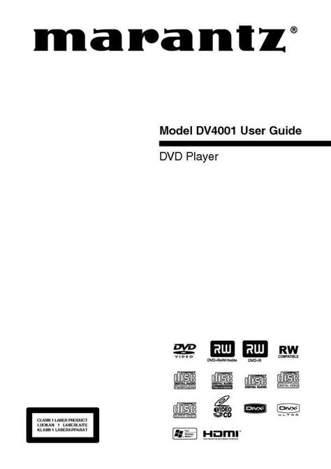 Marantz Dv4001 Dvd Player Service Manual