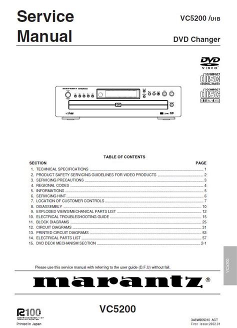 Marantz Vc5200 Dvd Changer Service Manual Download