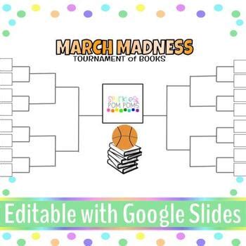 March Madness Book Bracket Template