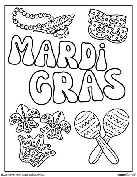 Mardi Gras Coloring Sheets Printable