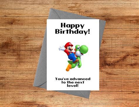 Mario Birthday Cards Printable