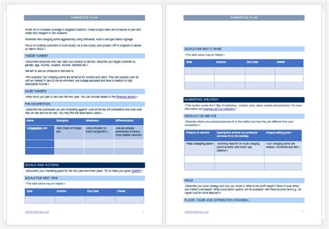 Marketing Plan Template Free Download