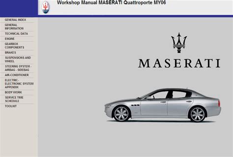 Maserati Quattroporte 2006 2007 Service Repair Manual