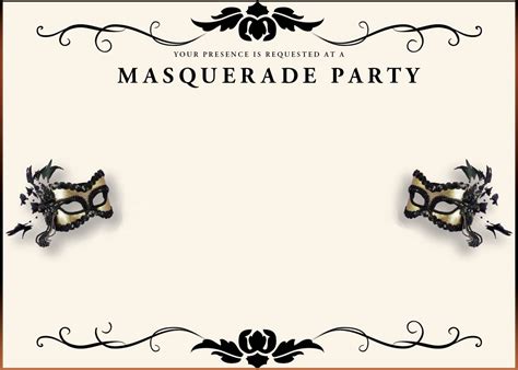 Masquerade Invitation Template