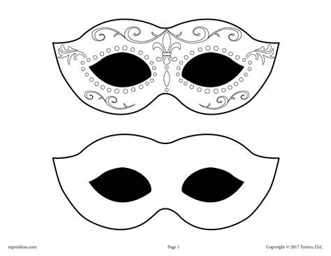 Masquerade Mask Template