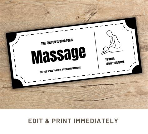 Massage Coupon Template