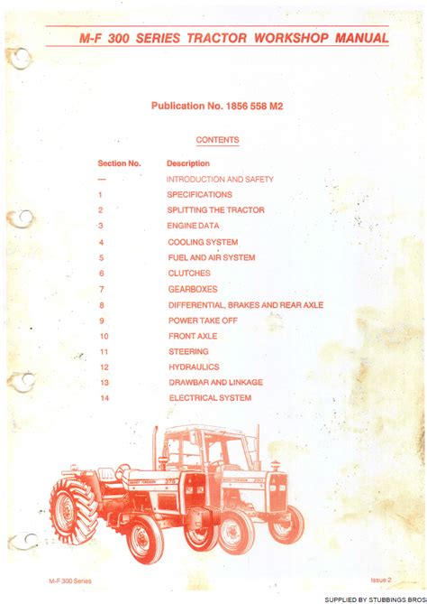 Massey Ferguson 300 Series Parts Service Repair Workshop Manual Download