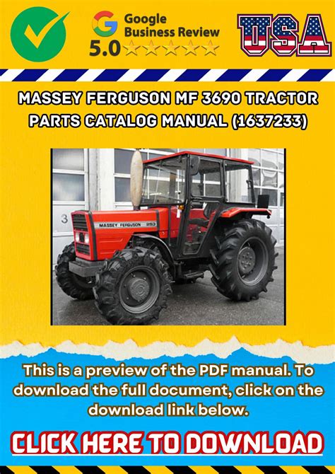 Massey Ferguson Mf 3690 Tractor Service Parts Catalog Manual Mf3690 1 Download