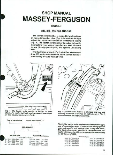 Massey Ferguson Mf360 Series Tractor Service Repair Manual