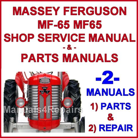 Massey Ferguson Mf65 Mf 65 Shop Repair Service Manual