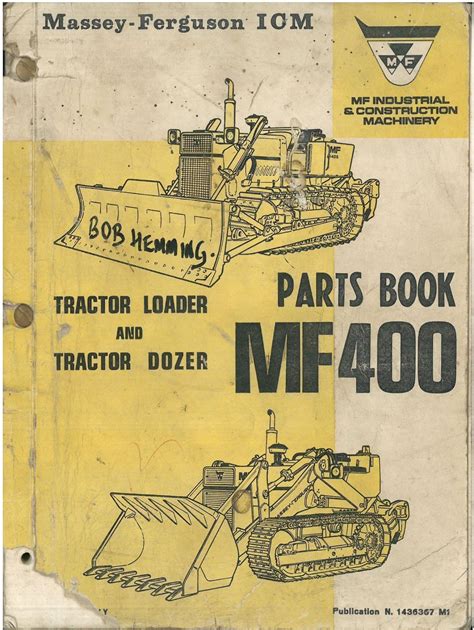 Massey Ferguson Mfd400c Crawler Dozer Parts Catalog Manual