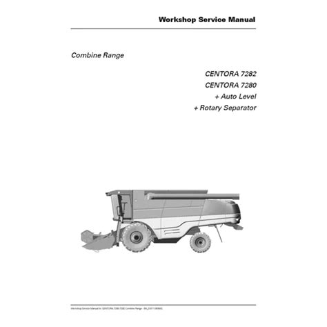 Massey Ferguson Service Mf 7200 Centora Series Mf 7280 Mf 7282 Manual Complete Tractor Workshop Manual Shop Repair Book