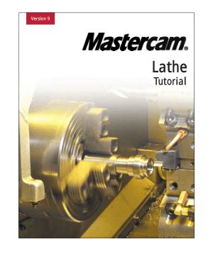 Mastercam X Lathe Tutorial Operator Manual Ebook