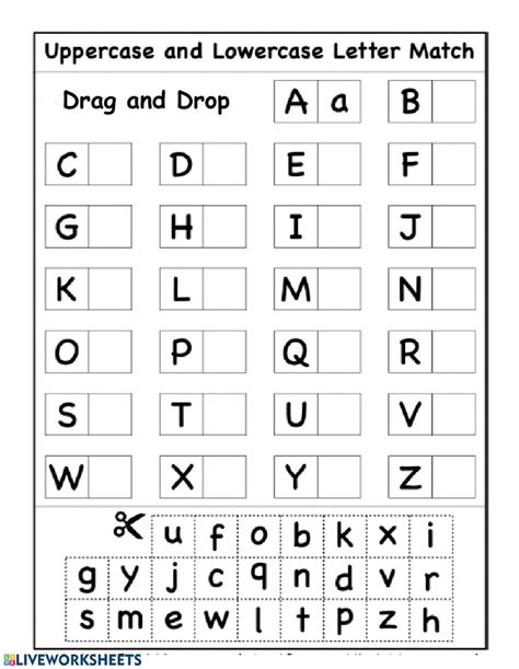 Match Lowercase And Uppercase Letters Printables