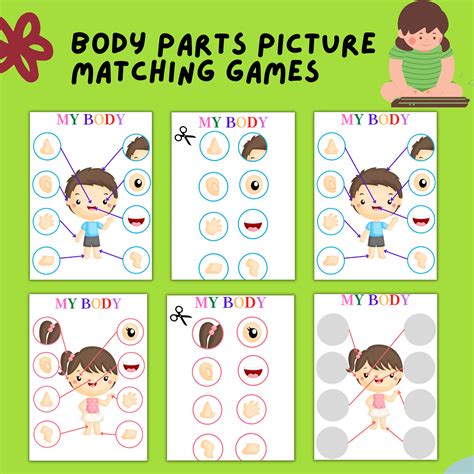 Matching Body Parts Printable