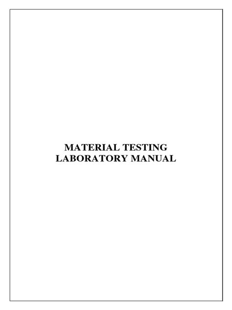 Material Testing Lab Manual For Civil Engineering