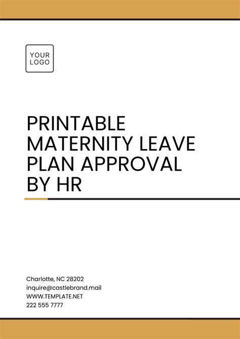 Maternity Leave Planning Template