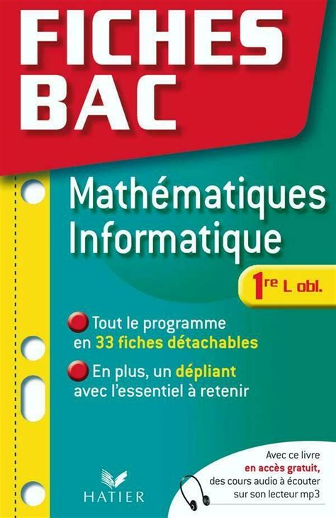 Mathematiques Informatique E L Obligatoire Epubpdf - 