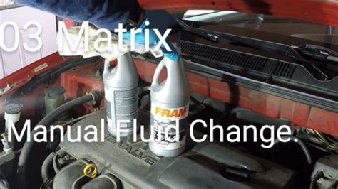 Matrix Manual Transmission Oil Change