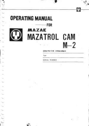 Mazak Mazatrol Programming Manual Cam M2