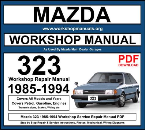 Mazda 323 1985 1989 Repair Service Manual Pdf