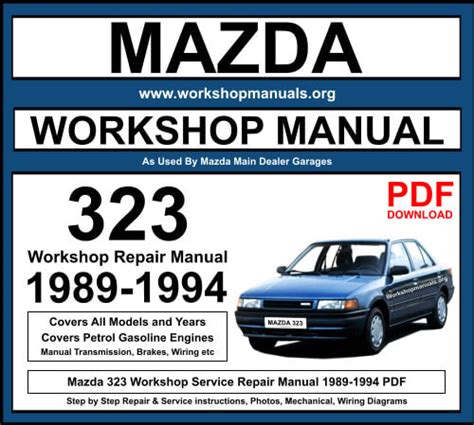 Mazda 323 1989 1994 Service Repair Manual