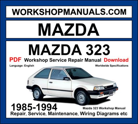 Mazda 323 Service Repair Manual 1985 1989