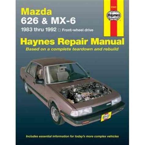 Mazda 626 Mx6 Full Service Repair Manual 1989 1992