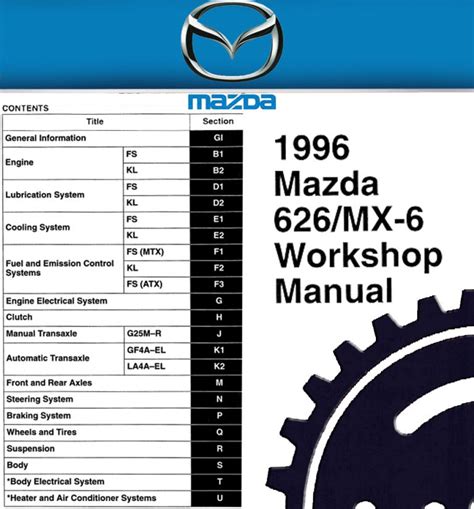 Mazda 626 Mx6 Pdf Service Repair Workshop Manual 1992 1997