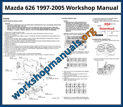 Mazda 626 Service Repair Manual 1999 2000 2001 2002 Download