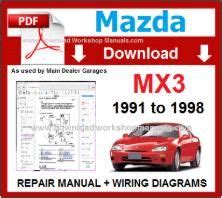 Mazda Mx3 Mx 3 Service Repair Manual Download1991 1998