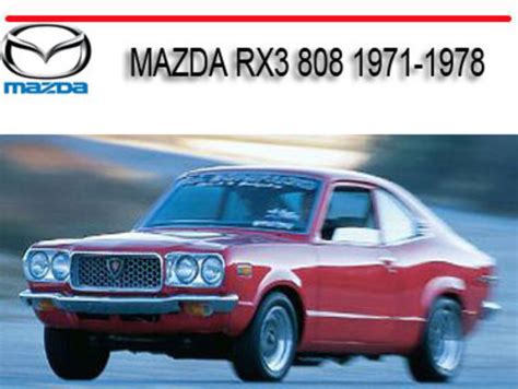 Mazda Rx3 808 1971 1978 Service Repair Manual