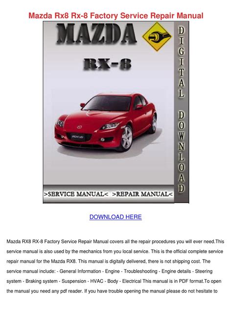 Mazda Rx7 Factory Service Repair Manual 1986 1987 1988