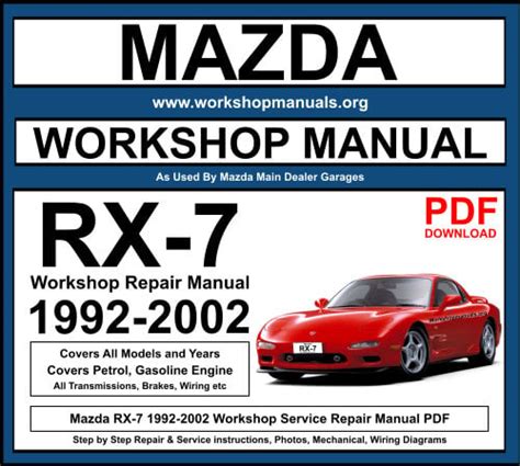 Mazda Rx7 Rx 7 1992 2002 Factory Service Repair Manual Pdf