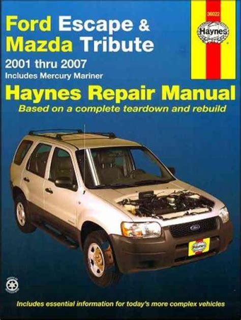 Mazda Tribute 2001 2007 Workshop Service Manual Repair