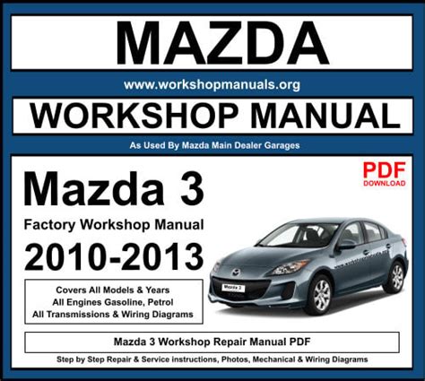 Mazda3 Mazda 3 2013 2014 Workshop Repair Service Manual