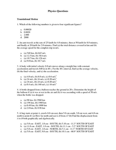 Mcat Physics Practice Problems Solutions Manual