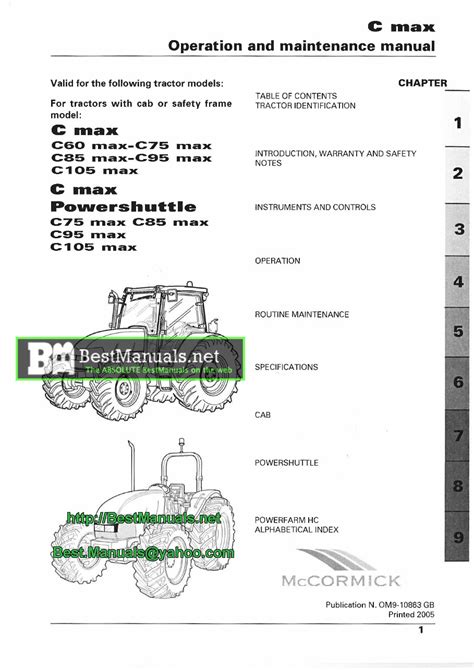 Mccormick C60 C75 C85 C95 C105 Max C Max Tractors Repair Service Diagnostic Manual Download