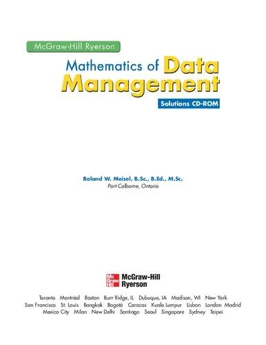 Mcgraw Hill Data Management Solutions Manual Odd