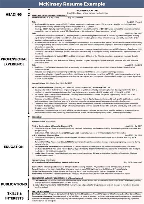 Mckinsey Cv Template