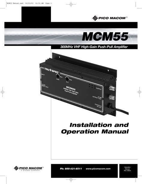 Mcm 185 Manual