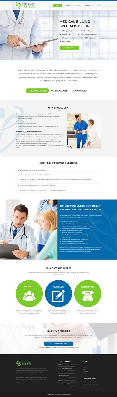Medical Billing Website Templates