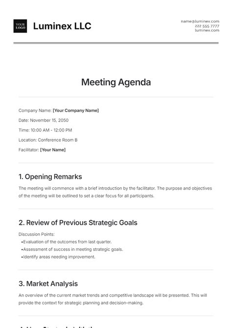 Meeting Meeting Template