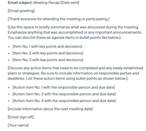 Meeting Recap Template